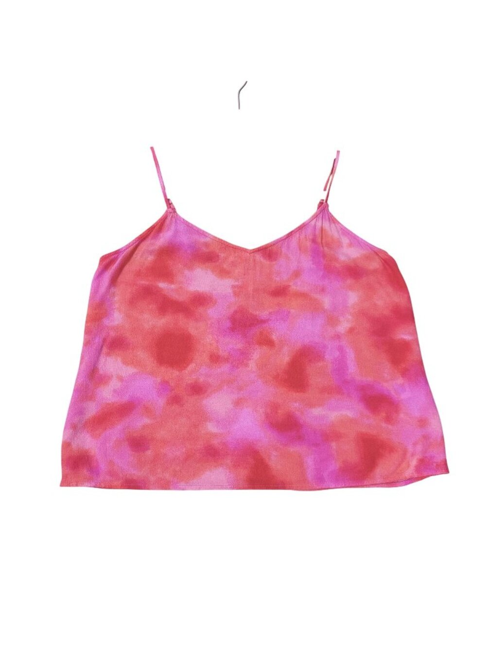 Leith Women’s Pink Abstract Print Rayon Cami Tank Top Size S Adjustable Straps